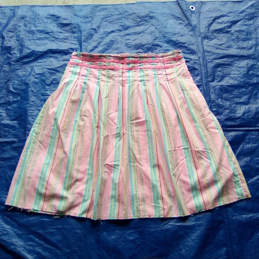 Old Navy Striped Pink and Green Women's Skirt